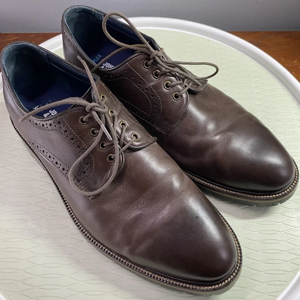 Men's‎ Johnston&Murphy Dark Brown Shoes Sz.10.5M Leather Lace Up PROM WEDDING